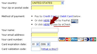 Clickbank order page